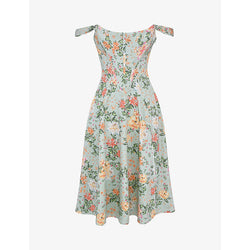  House Of Cb Saira floral-print cotton-blend midi dress