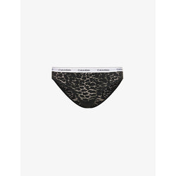  Calvin Klein Modern logo-embroidered stretch-lace briefs