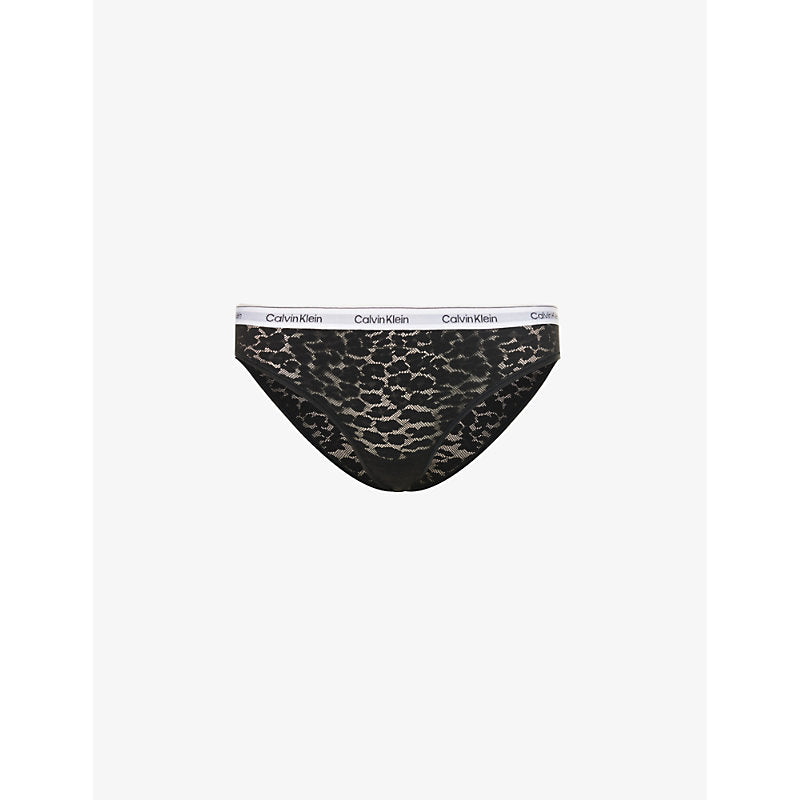  Calvin Klein Modern logo-embroidered stretch-lace briefs