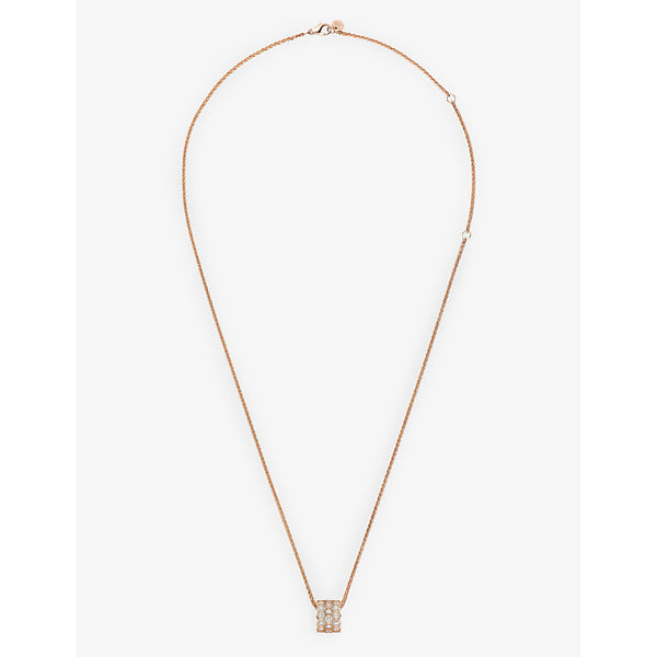 Chaumet Bee My Love 18ct rose-gold and 0.6ct diamonds pendant necklace