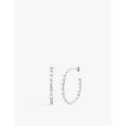 Chaumet Bee My Love 18ct white-gold and 1.31ct brilliant-cut diamond hoop earrings