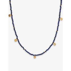 La Maison Couture Amadeus Eva 14ct yellow gold-vermeil recycled sterling-silver and vintage lapis lazuli necklace