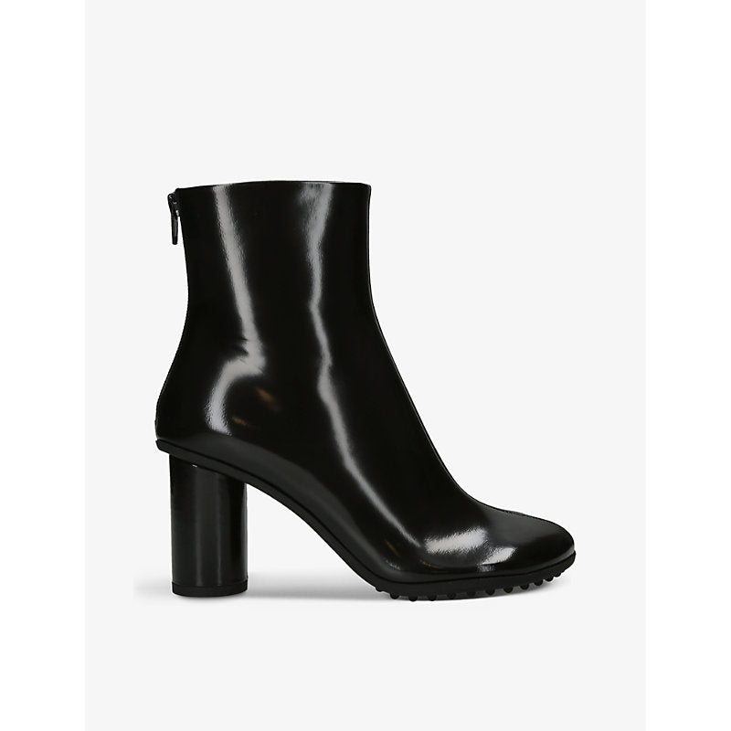  Bottega Veneta Atomic almond-toe leather heeled ankle boots