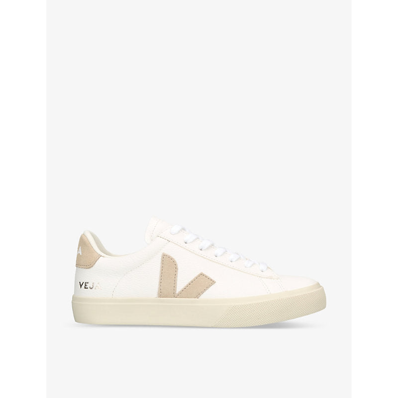 Veja Campo V-logo leather low-top trainers | Veja