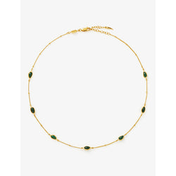 Missoma Mala 18ct yellow gold-plated vermeil recycled sterling-silver and malachite choker necklace