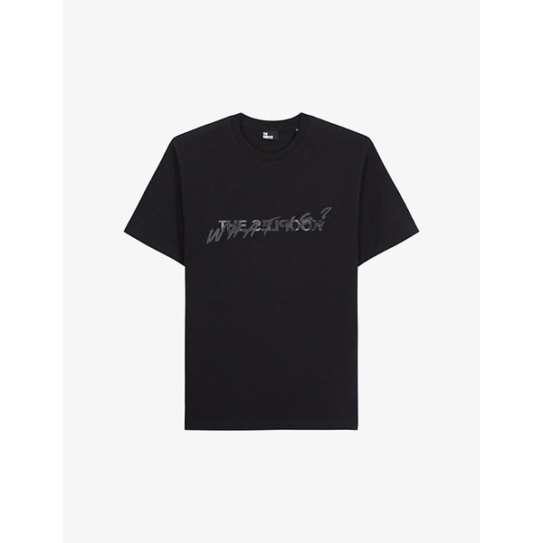  The Kooples Logo text-print cotton-jersey T-shirt