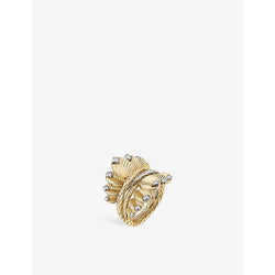 Cartier Grain de Café 18ct white-gold, 18ct yellow-gold and 0.24ct diamond ring