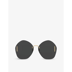  Gucci GG1203S round-frame metal sunglasses