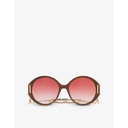  Gucci GG1202S round-frame acetate sunglasses