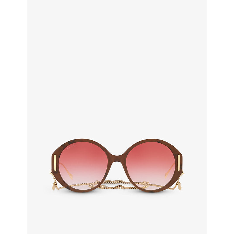  Gucci GG1202S round-frame acetate sunglasses