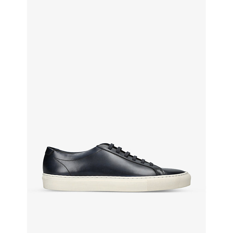  Loake Sprint contrast-stich leather low-top trainers