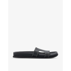  Dune Loupa contrast-stitch leather sandals