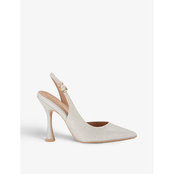 Kg Kurt Geiger Aria pointed-toe woven slingback courts