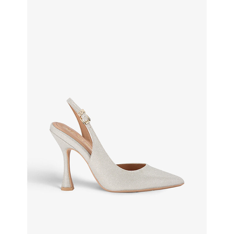 Kg Kurt Geiger Aria pointed-toe woven slingback courts