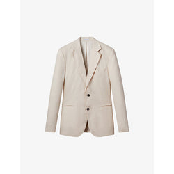 Reiss Kin notch-lapel slim-fit single-breasted linen blazer | REISS