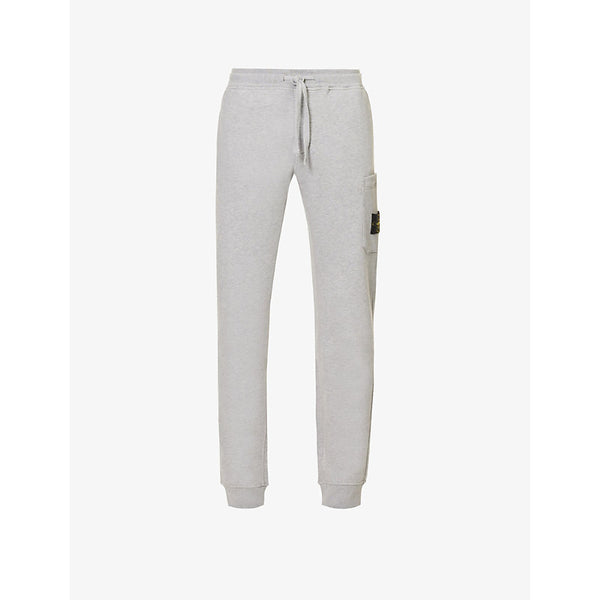 Stone Island Brand-patch zip-pocket cotton-jersey jogging bottoms | STONE ISLAND