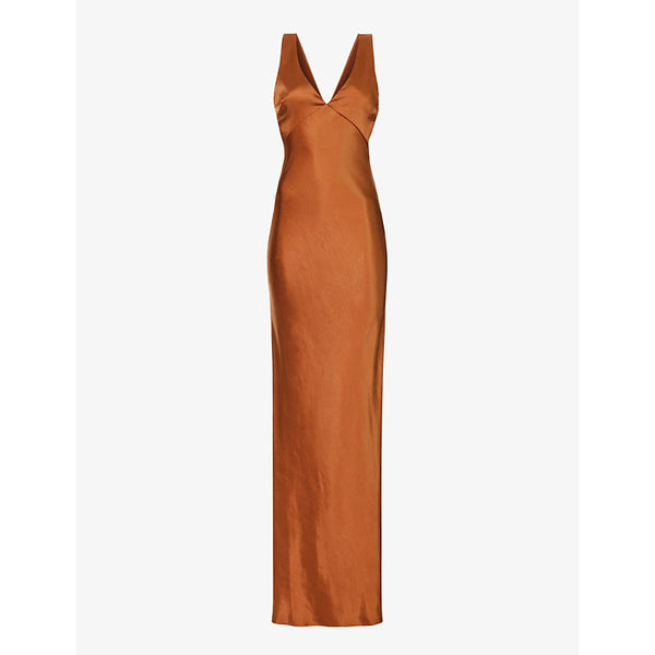 Six Stories Sleeveless cut-out woven maxi dress | SIX STORIES