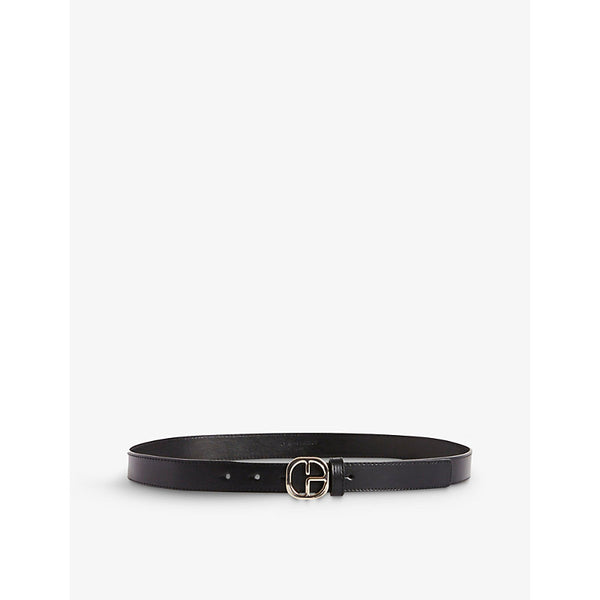 Claudie Pierlot Gold-tone-hardware smooth-texture leather belt