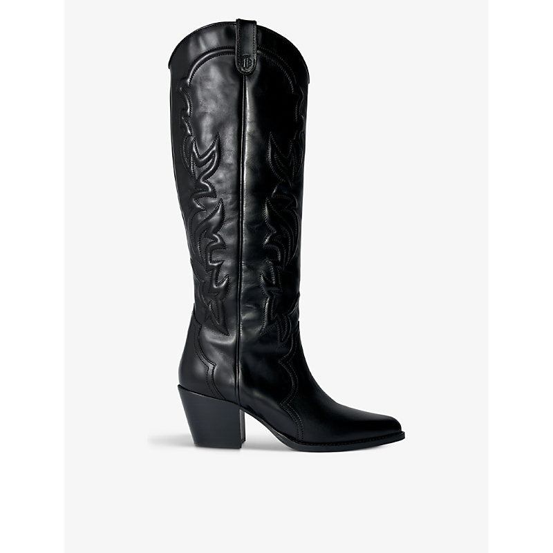  Maje Western-style leather cowboy boots