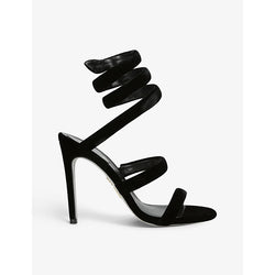 Rene Caovilla Cleo 105 velvet heeled sandals | Rene Caovilla