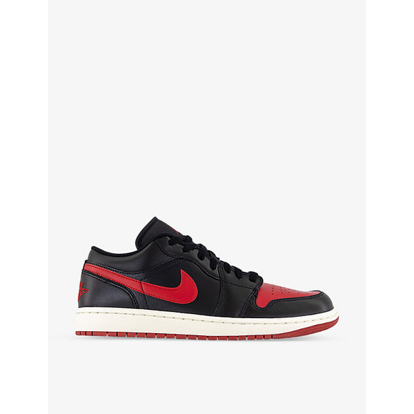 Nike Air Jordan 1 logo-embellished leather low-top trainers