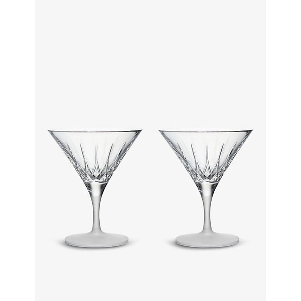 Waterford Lismore Arcus crystal martini glasses set of two