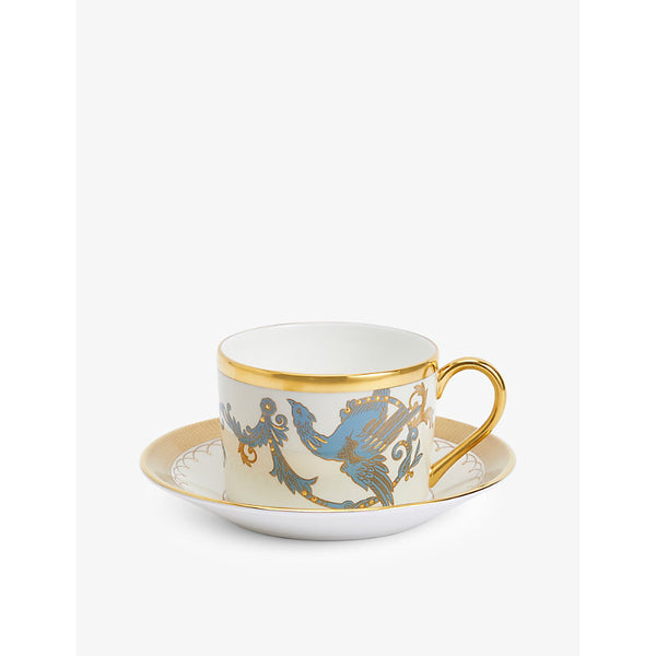 Wedgwood Phoenix bone-china teacup and saucer