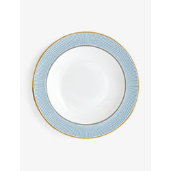 Wedgwood Heila stripe-rim bone china soup plate 22cm