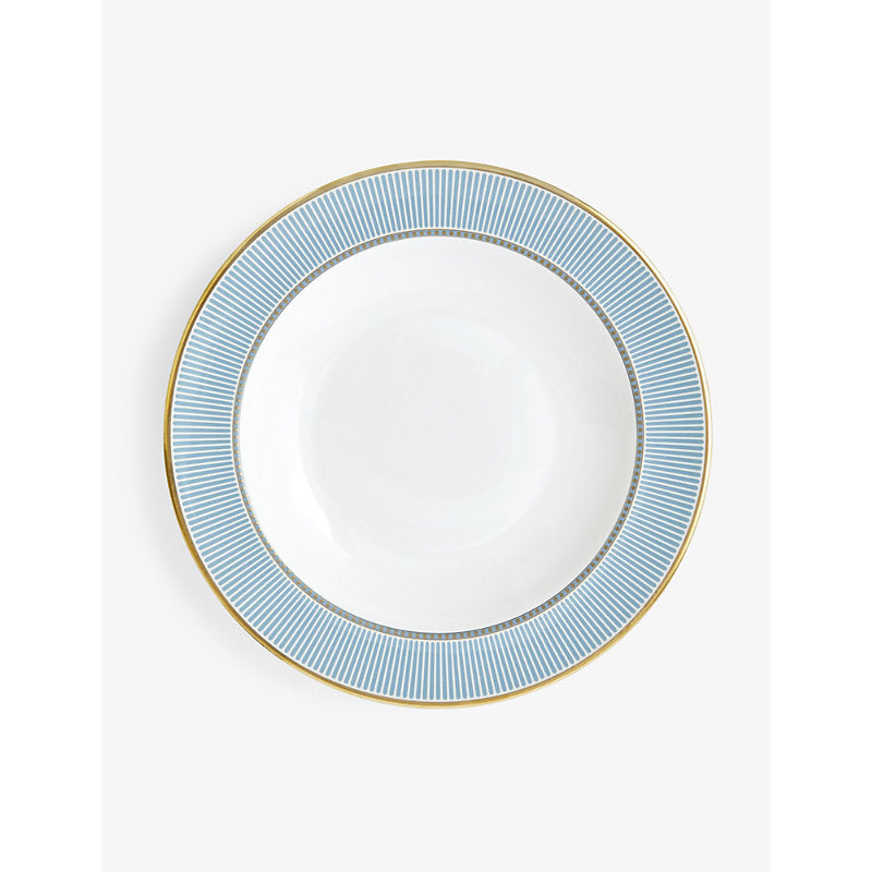 Wedgwood Heila stripe-rim bone china soup plate 22cm