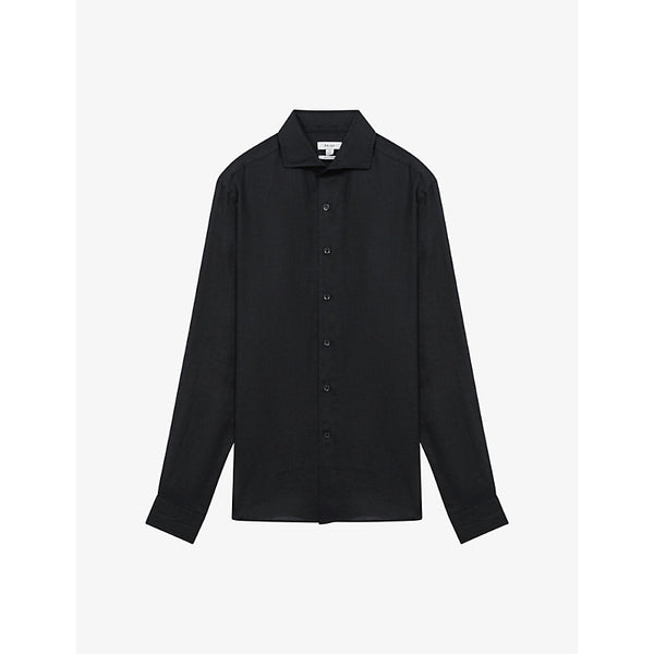  Reiss Ruban regular-fit long-sleeve linen shirt