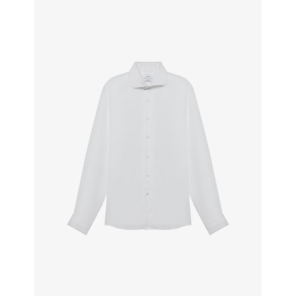  Reiss Ruban regular-fit long-sleeve linen shirt