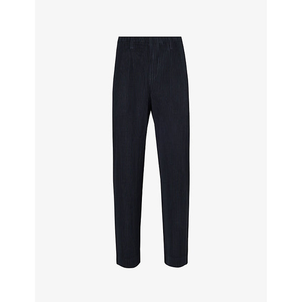 Homme Plisse Issey Miyake Basic pleated straight-leg regular-fit knitted trousers