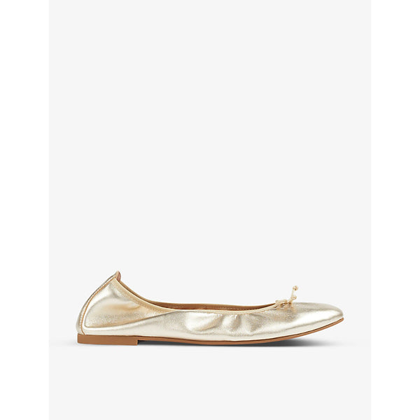 Lk Bennett Trilly metallic leather ballerina flats