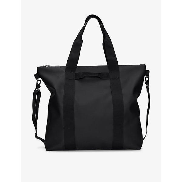 Rains Brand-tab waterproof coated-shell tote bag