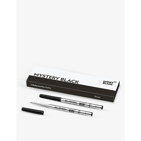 Montblanc Mystery Black broad ballpoint pen refills set of two