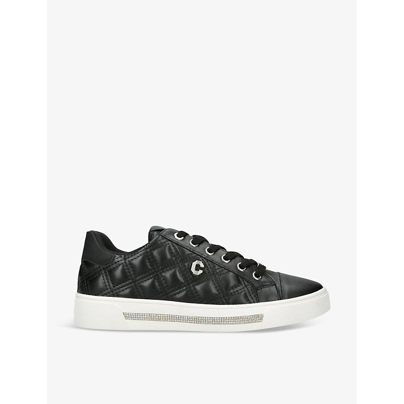 Carvela Diamond quilted faux-leather low-top trainers