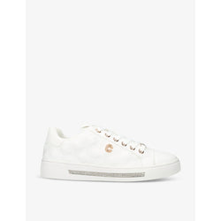 Carvela Diamond Quilt faux-leather low-top trainers