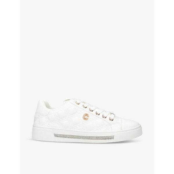 Carvela Diamond Quilt faux-leather low-top trainers