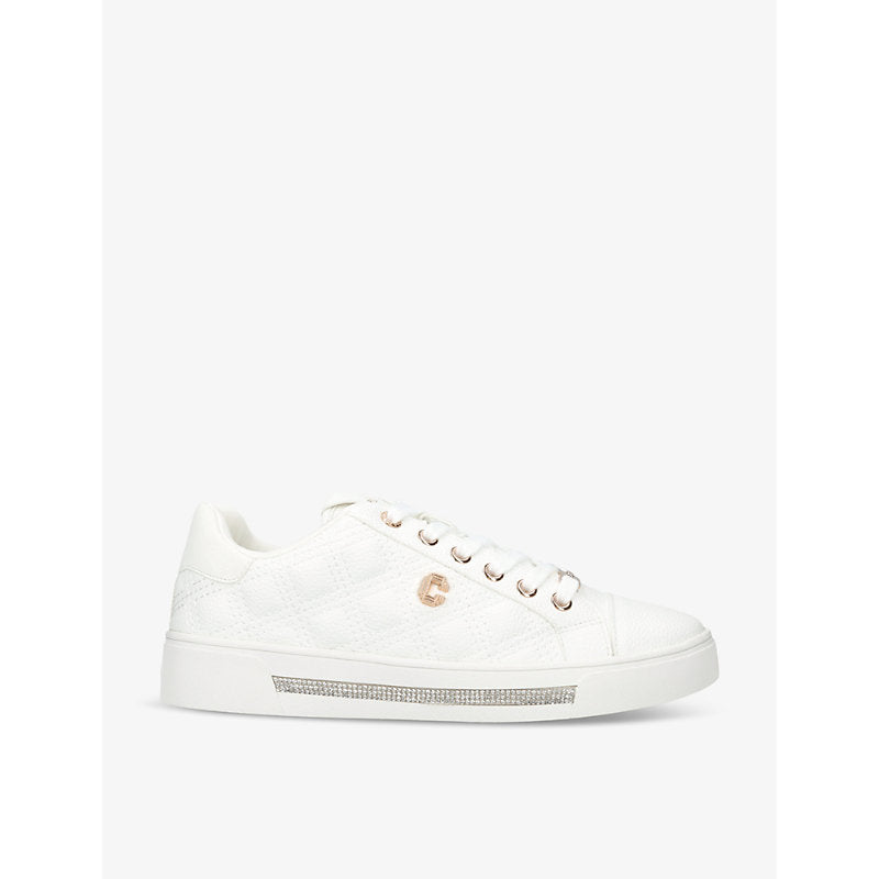 Carvela Diamond Quilt faux-leather low-top trainers