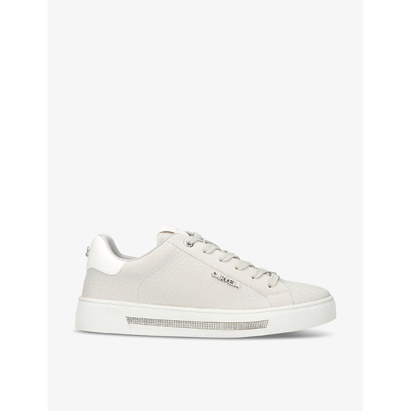  Carvela Diamond logo-embellished faux-leather low-top trainers