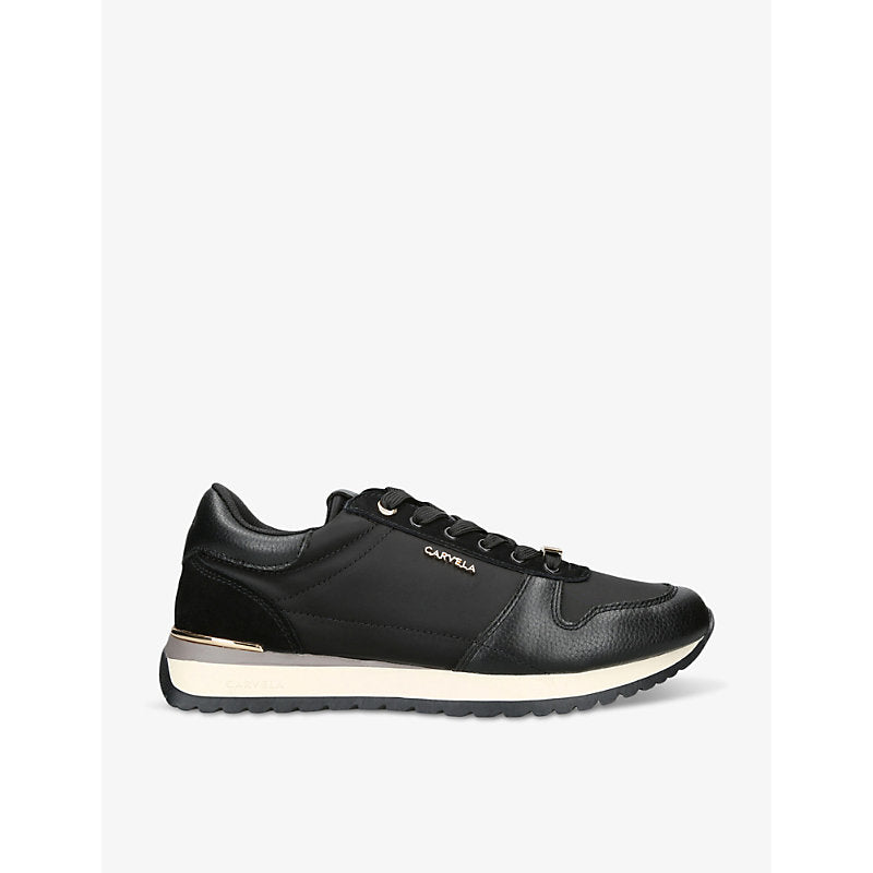 Carvela Track Star logo-embellished nylon and leather low-top trainers