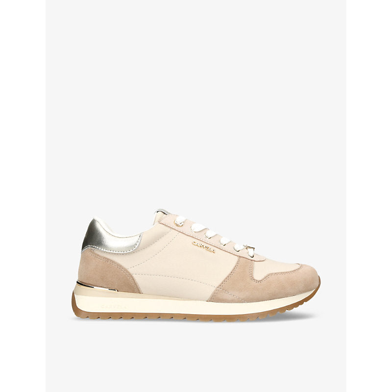 Carvela Track Star logo-embellished nylon and leather low-top trainers