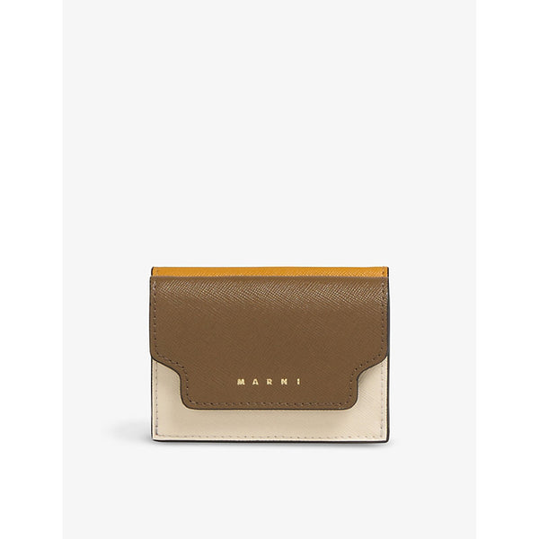  Marni Logo-print leather trifold wallet