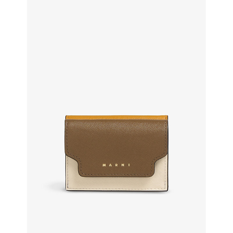  Marni Logo-print leather trifold wallet