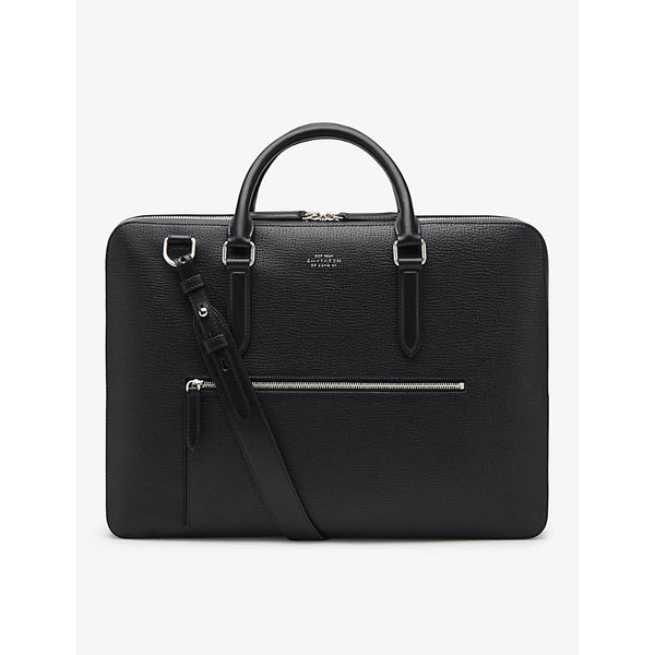 Smythson Ludlow Large grained-leather briefcase | Smythson