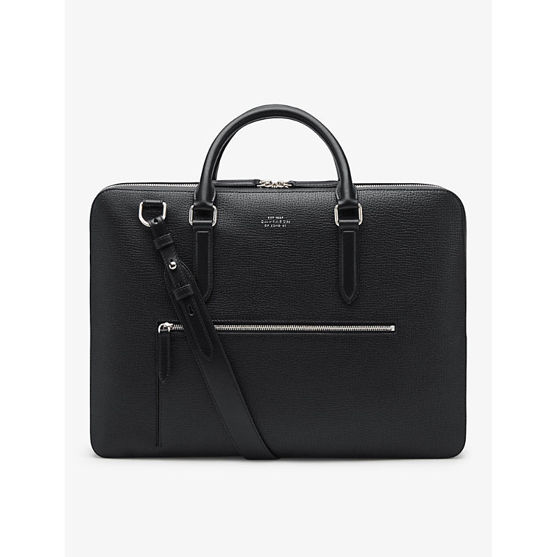 Smythson Ludlow Large grained-leather briefcase | Smythson