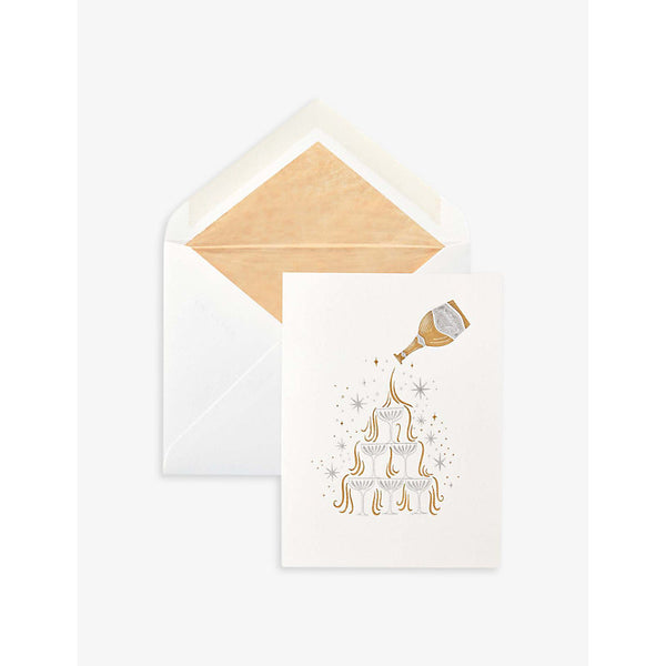 Smythson Champagne Christmas card set of six