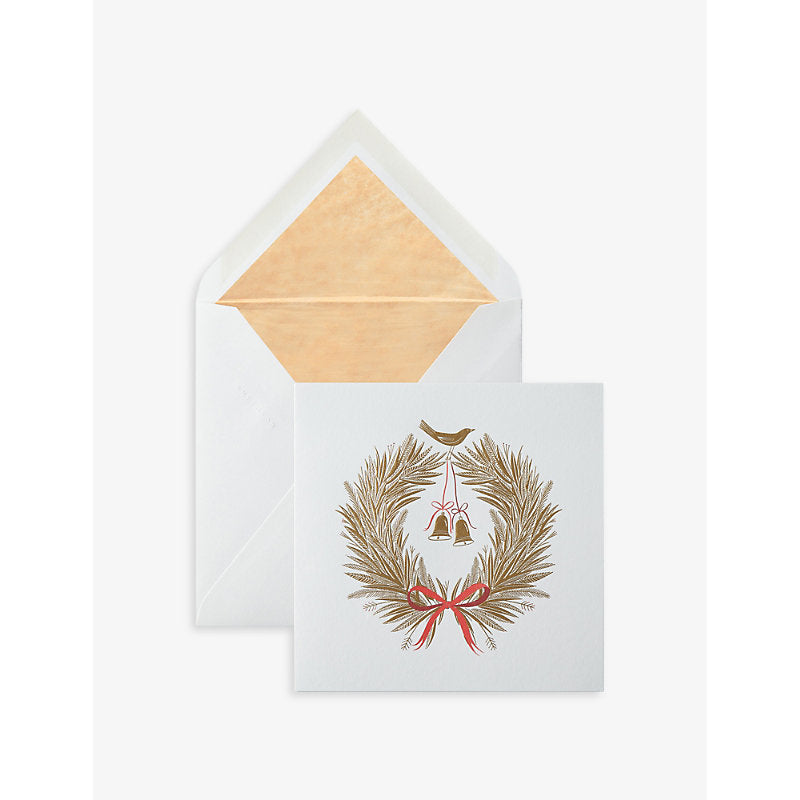 Smythson Wreath Christmas card set of 10