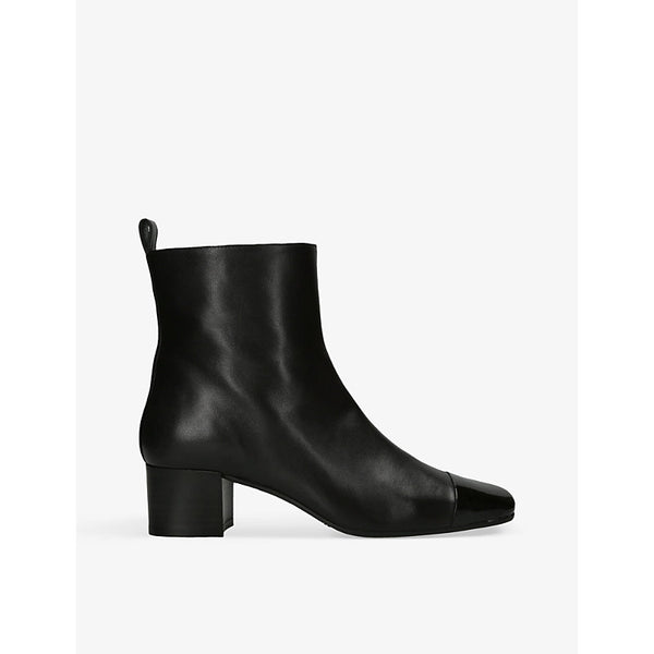  Carel Estime patent-toe leather ankle boots