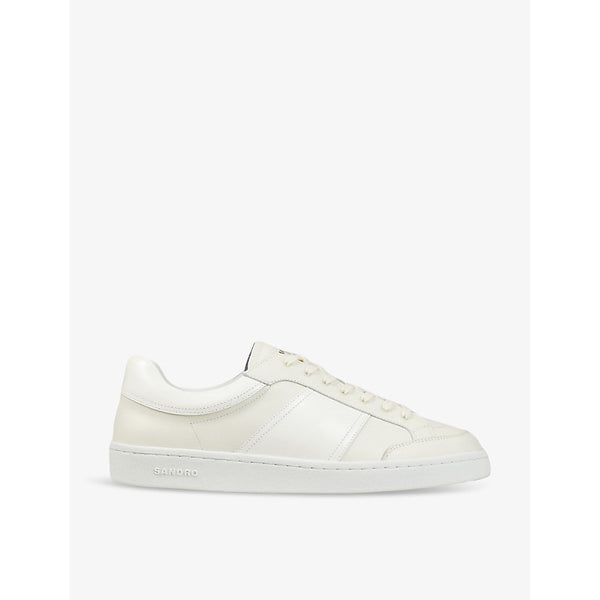 Sandro Retro panelled leather low-top trainers